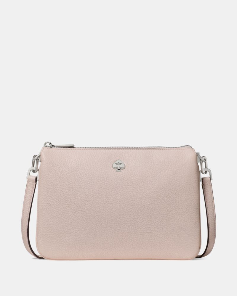 KateSpade Kayla Triple Crossbody Bag Powdered Sugar