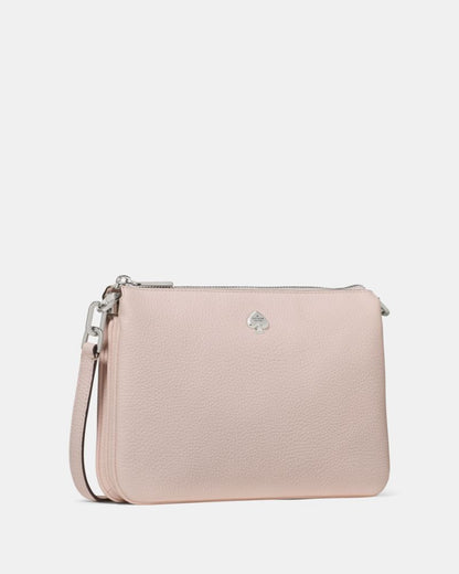KateSpade Kayla Triple Crossbody Bag Powdered Sugar