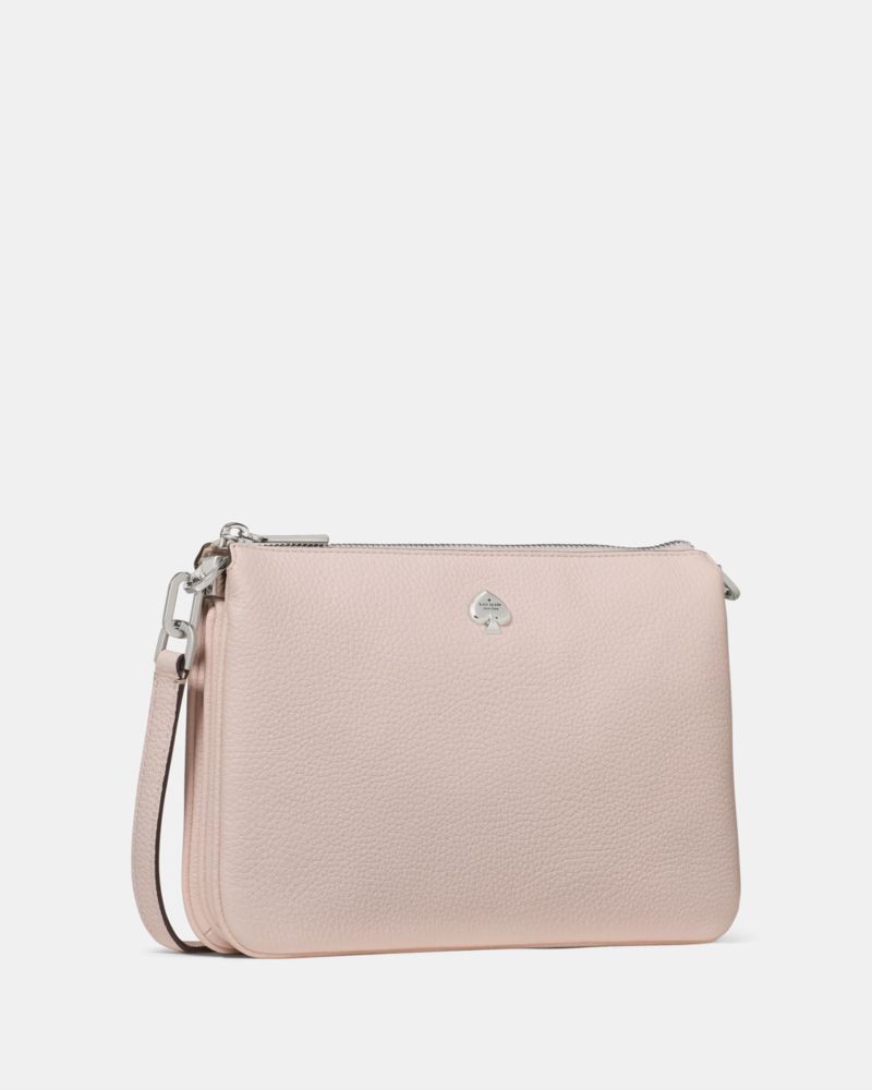 KateSpade Kayla Triple Crossbody Bag Powdered Sugar