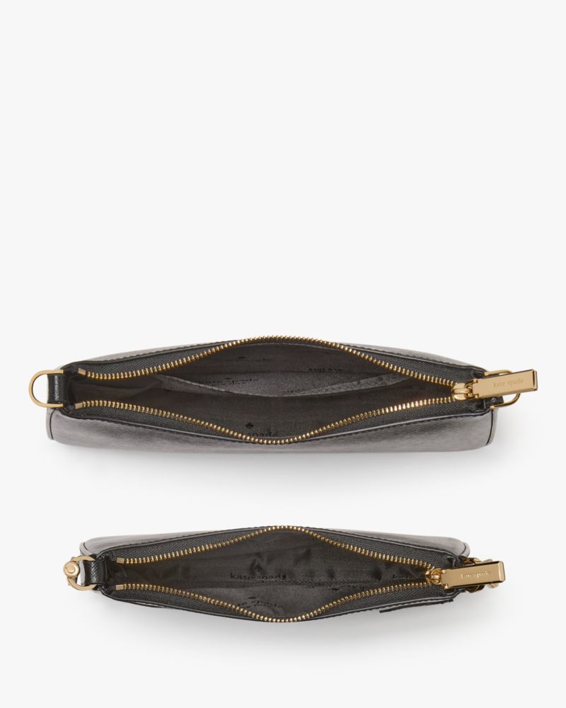KateSpade Duet Floral Applique Small Crossbody Black