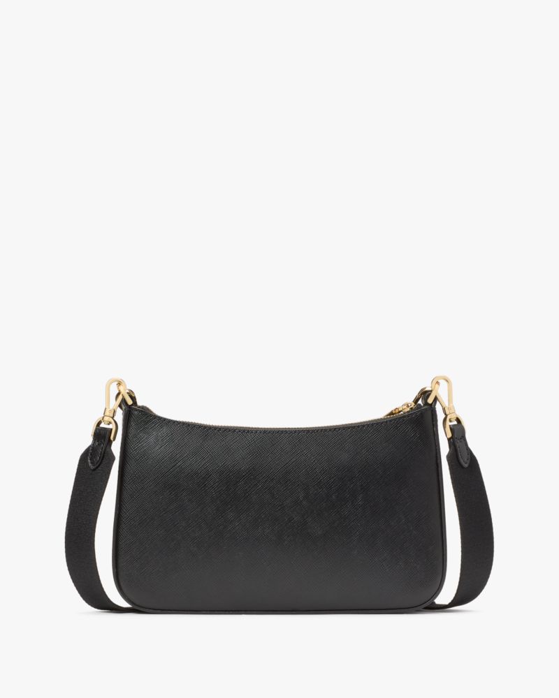 KateSpade Duet Floral Applique Small Crossbody Black