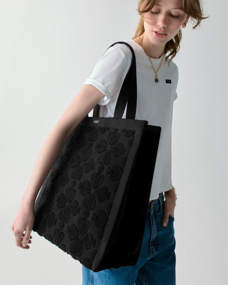 KateSpade Brooke Terry Carryall Large Tote Black