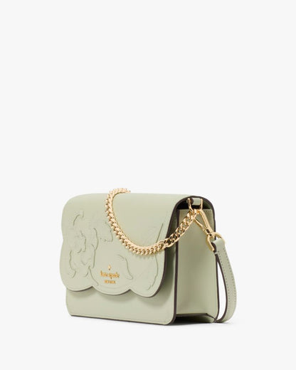 KateSpade Madison Floral Applique Willow Mini Crossbody Sage Bundle