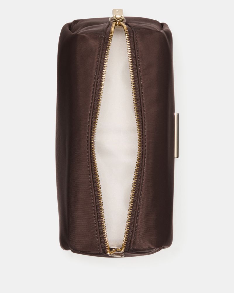 KateSpade Carter Nylon Cosmetic Pouch Hot Fudge