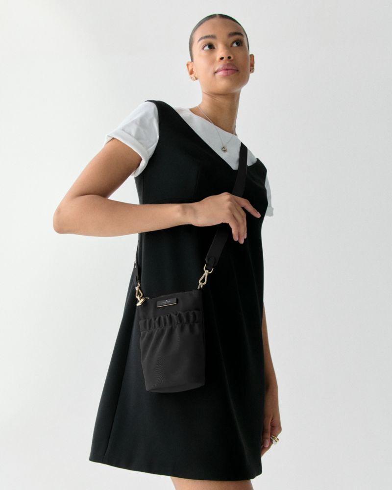 KateSpade Carter Nylon Phone Crossbody Bag Black