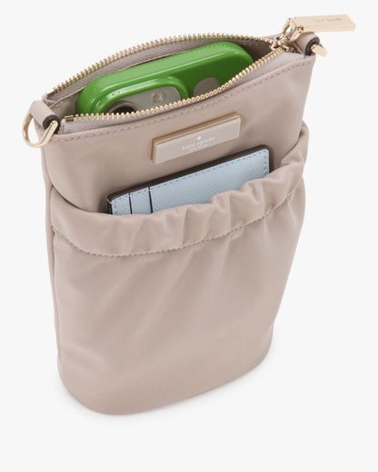 KateSpade Carter Nylon Phone Crossbody Cozy Grey