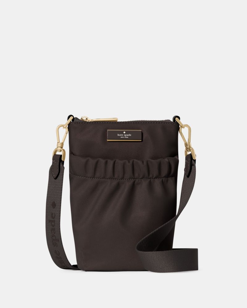 KateSpade Carter Nylon Phone Crossbody Hot Fudge