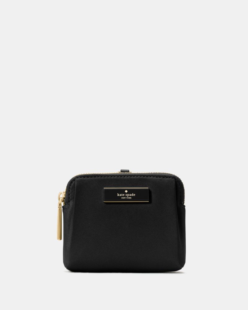 KateSpade Carter Nylon Card Case Lanyard Black