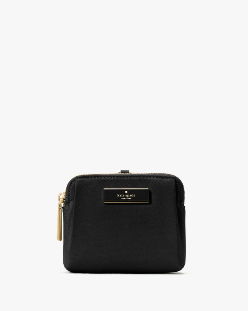 KateSpade Carter Nylon Card Case Lanyard Black