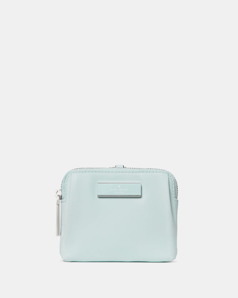 KateSpade Carter Nylon Card Case Lanyard Crisp Sky