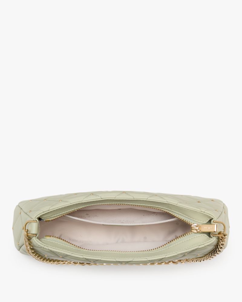 KateSpade Carey Quilted Studs Small Convertible Crossbody Sage Bundle