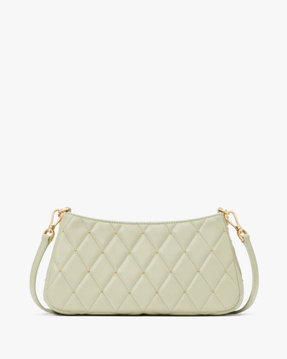 KateSpade Carey Quilted Studs Small Convertible Crossbody Sage Bundle