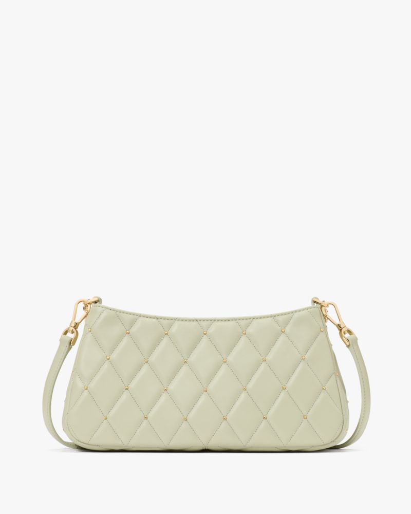 KateSpade Carey Quilted Studs Small Convertible Crossbody Sage Bundle