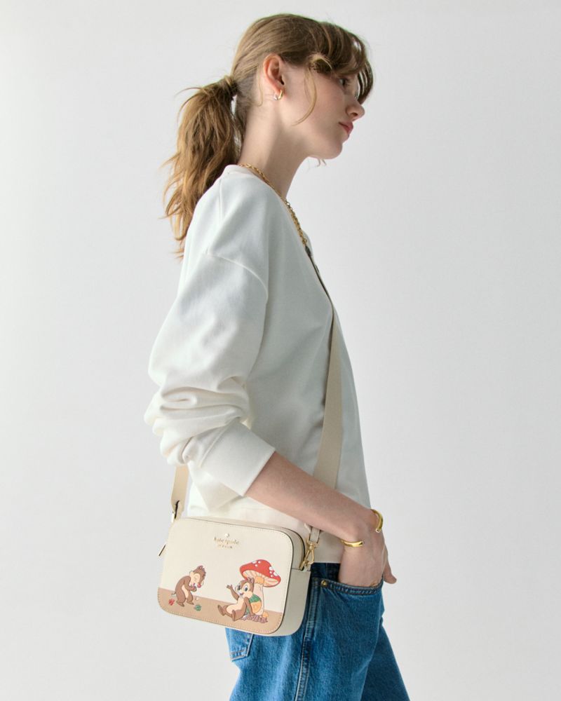 KateSpade Disney X KSNY Chip N Dale Mini Camera Bag Meringue Multi
