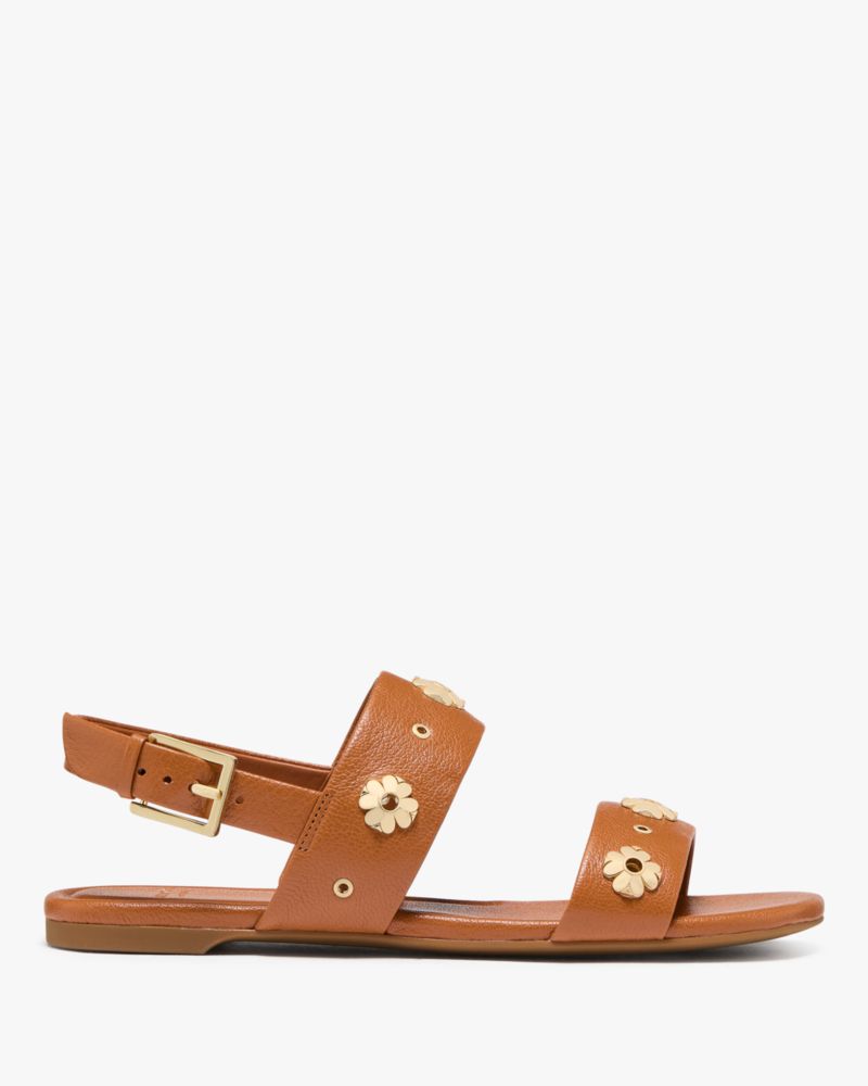 Katespade Spade Flower Stud Flat Sandals Saddle