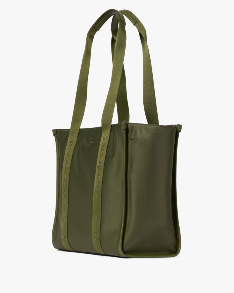KateSpade Kip Nylon Large Tote Enchanted Green