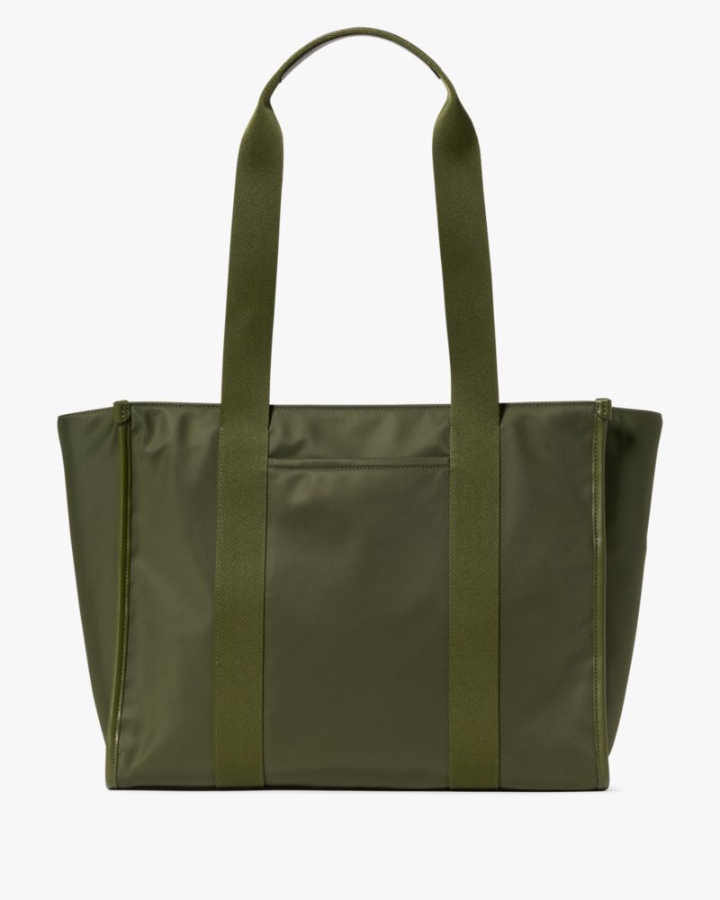 KateSpade Kip Nylon Large Tote Enchanted Green