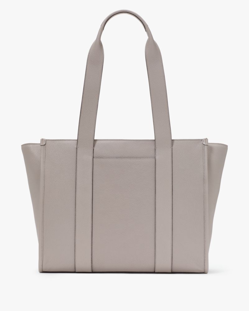 KateSpade Kip Leather Large Tote Cozy Grey