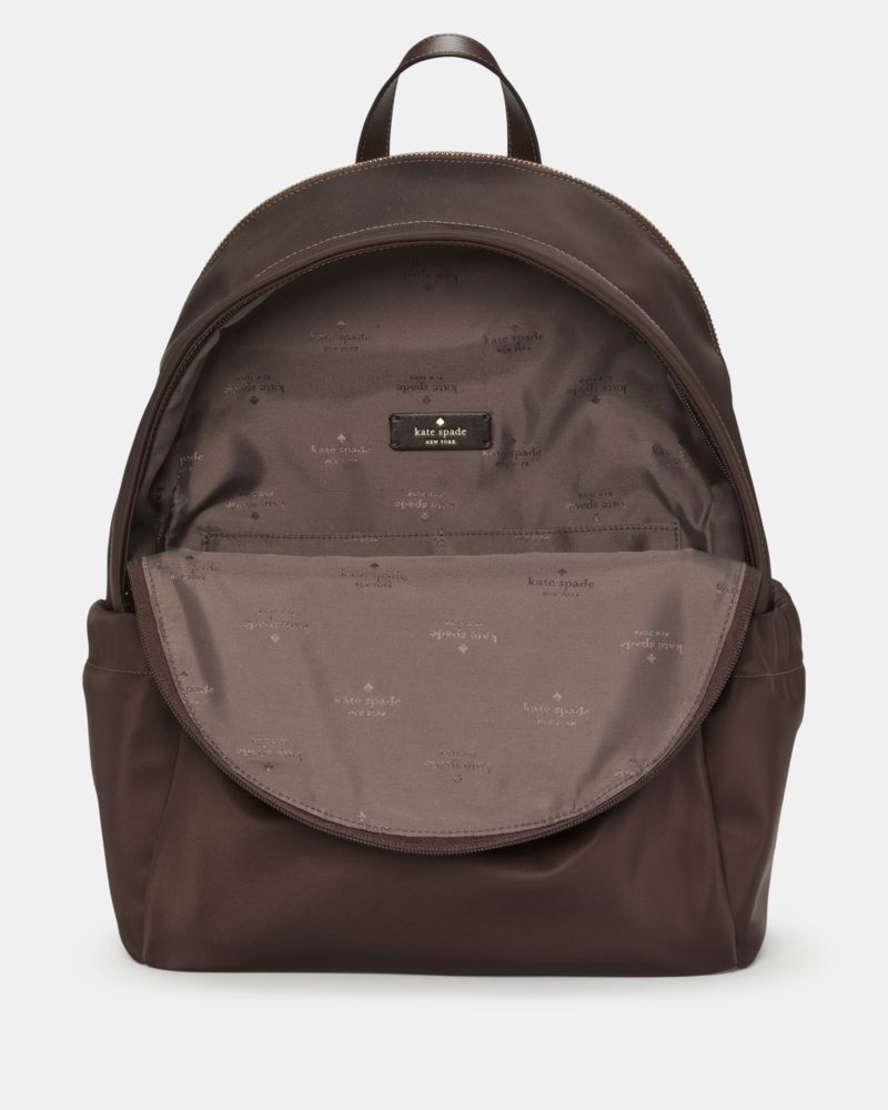 KateSpade Carter Nylon Large Backpack Hot Fudge