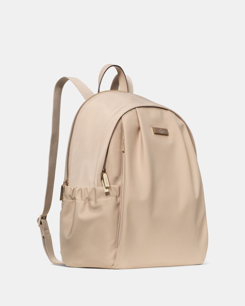 KateSpade Carter Nylon Large Backpack Warm Beige
