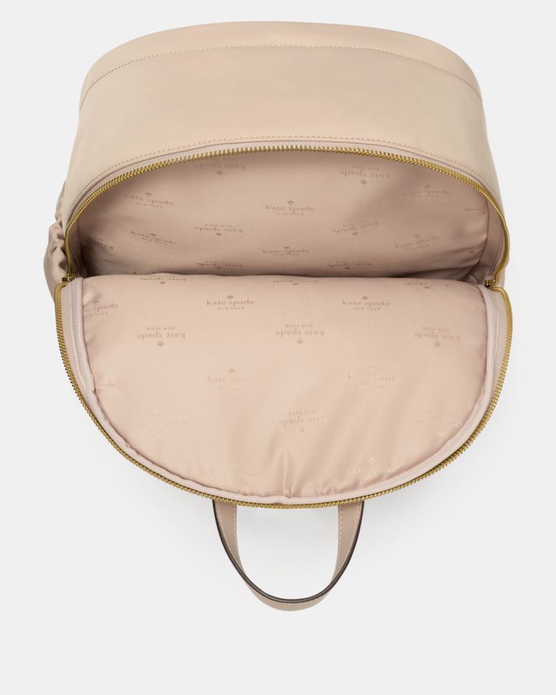 KateSpade Carter Nylon Large Backpack Warm Beige