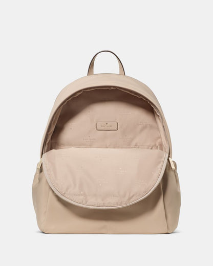 KateSpade Carter Nylon Large Backpack Warm Beige