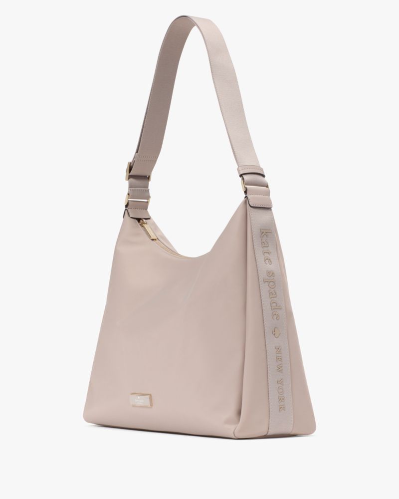 KateSpade Carter Nylon Large Convertible Crossbody Cozy Grey