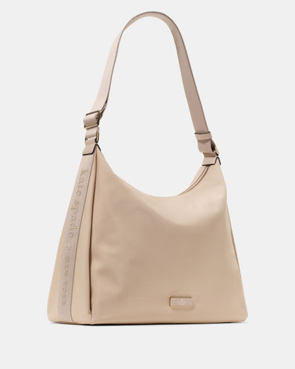 KateSpade Carter Nylon Large Convertible Crossbody Warm Beige