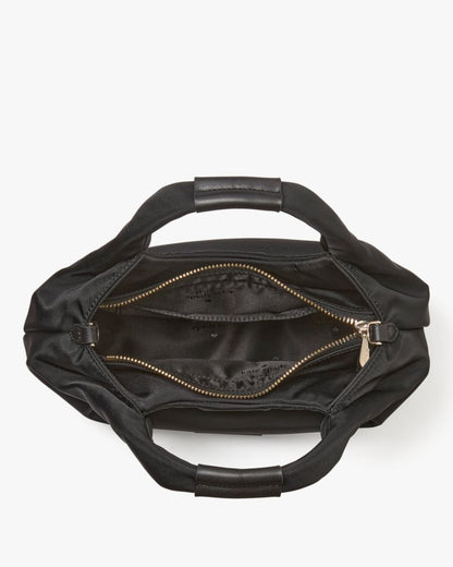 KateSpade Carter Nylon Small Pleated Crossbody Black