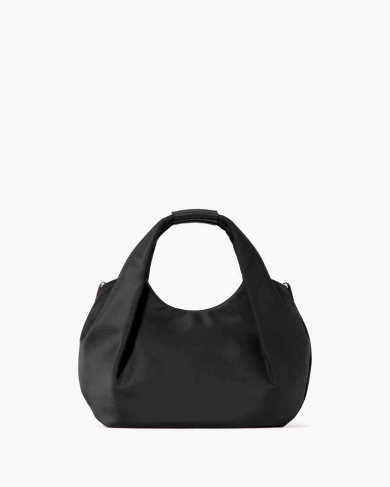 KateSpade Carter Nylon Small Pleated Crossbody Black