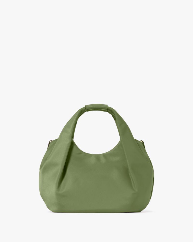 KateSpade Carter Nylon Small Pleated Crossbody Cedar Stand