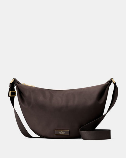KateSpade Carter Nylon Medium Sling Bag Hot Fudge
