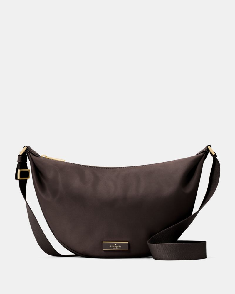 KateSpade Carter Nylon Medium Sling Bag Hot Fudge