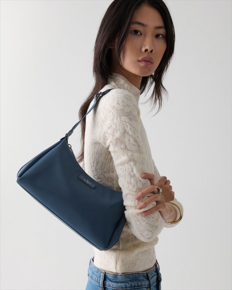 KateSpade Carter Nylon Small Shoulder Bag Bluestone