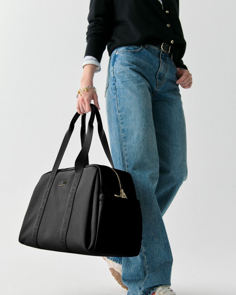 KateSpade Carter Nylon Weekender Bag Black