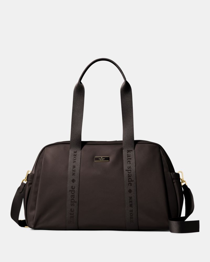 KateSpade Carter Nylon Weekender Bag Hot Fudge