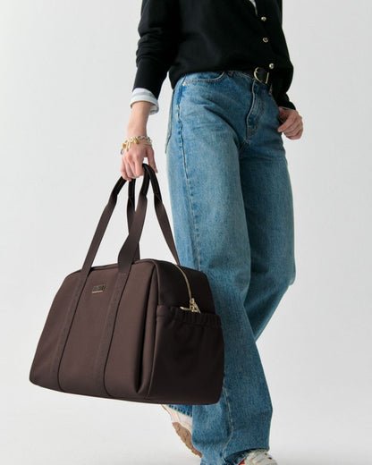 KateSpade Carter Nylon Weekender Bag Hot Fudge