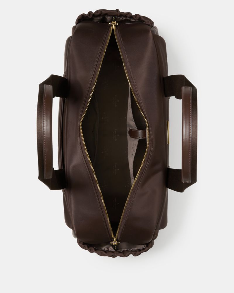 KateSpade Carter Nylon Weekender Bag Hot Fudge