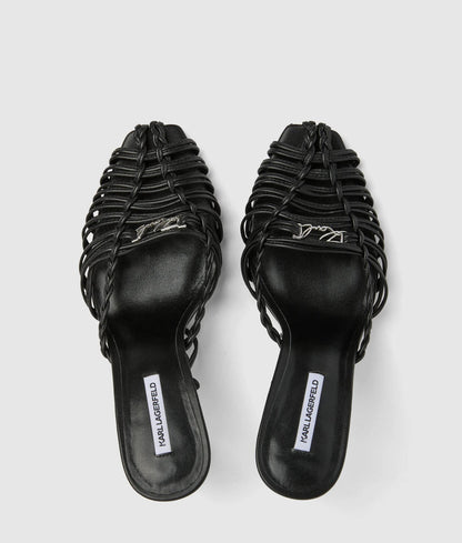 Karl Lagerfeld Linen Blend Shift Dress Black