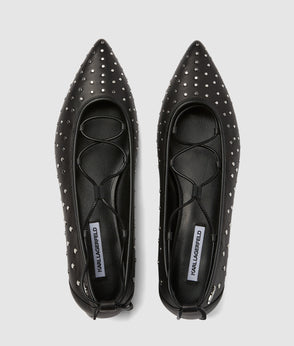 KarlLagerfeld Kautograph Studded Top Handle Bag Black Embellishment