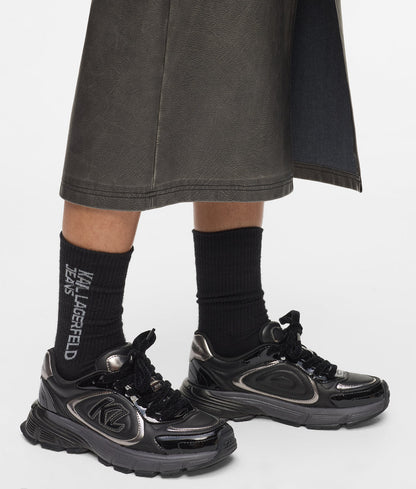 KarlLagerfeld Denim Mini Hobo Bag Visual Washed Black