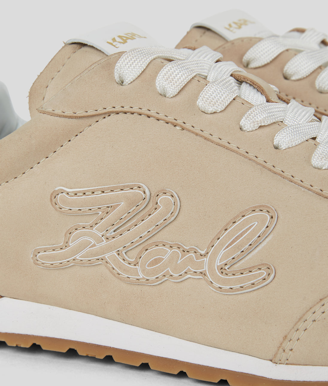 KarlLagerfeld Kcircle Perforated Small Tote Bag Trench Beige