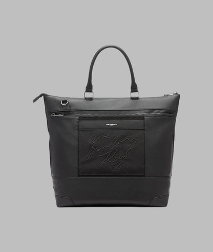 KarlLagerfeld Travel tote with trolley sleeve black