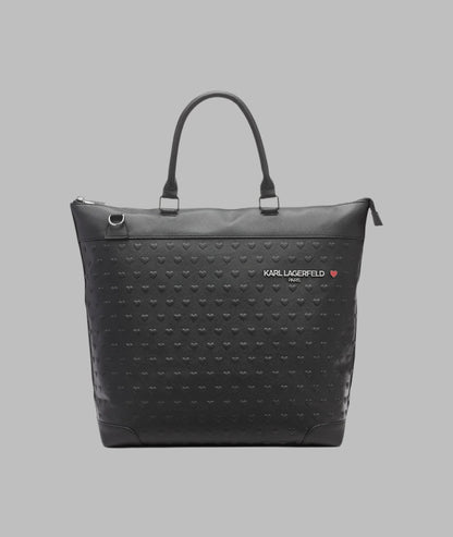 KarlLagerfeld Travel tote with trolley sleeve black