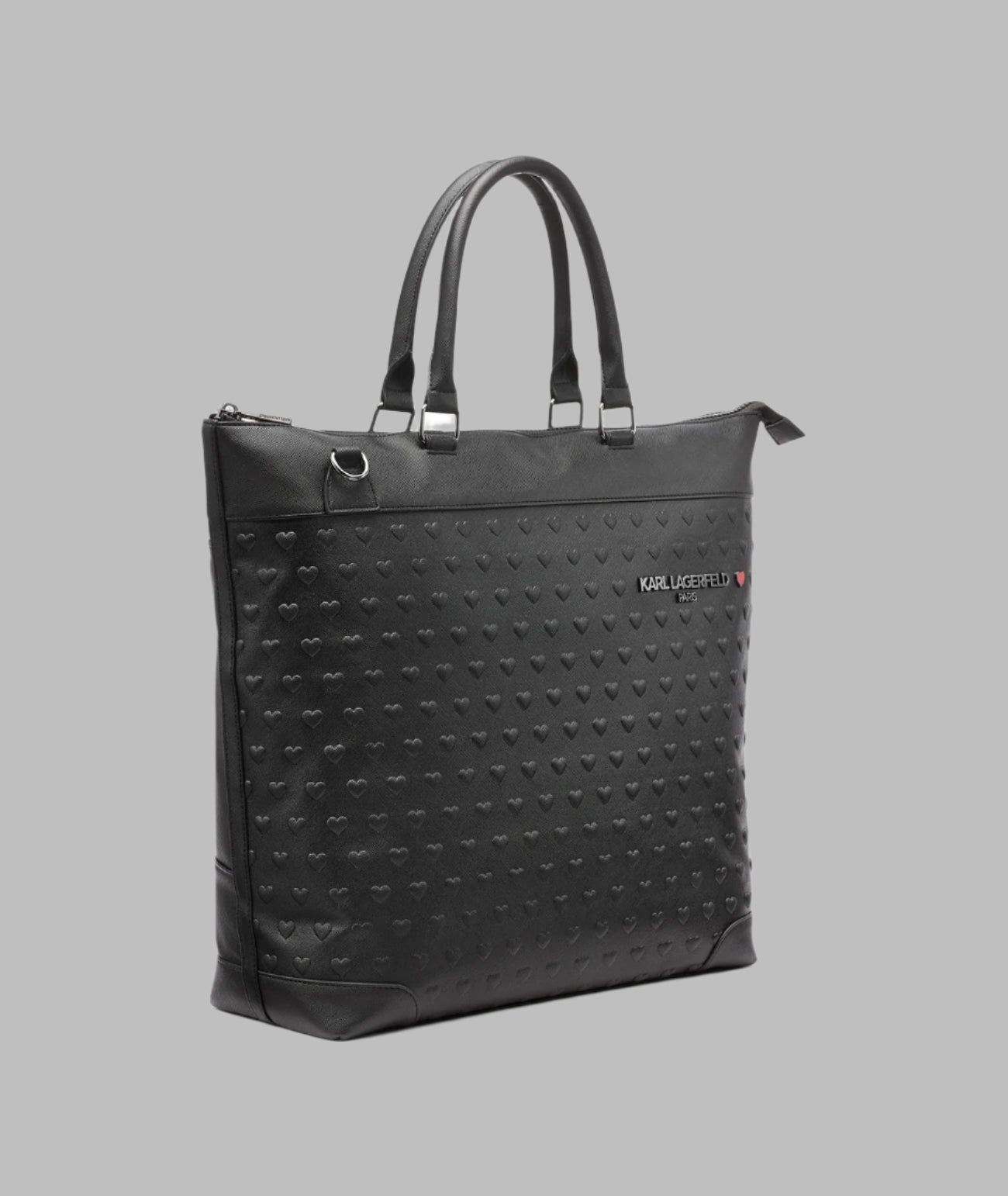 KarlLagerfeld Travel tote with trolley sleeve black