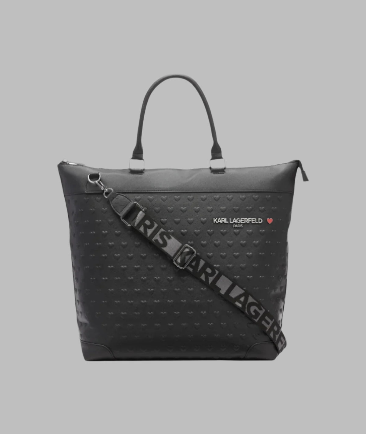 KarlLagerfeld Travel tote with trolley sleeve black