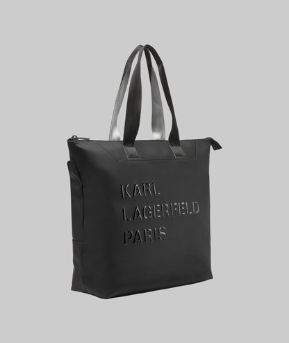KarlLagerfeld World tour travel tote bag black