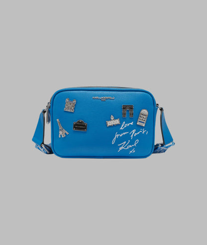 KarlLagerfeld Maybelle camera crossbody blue
