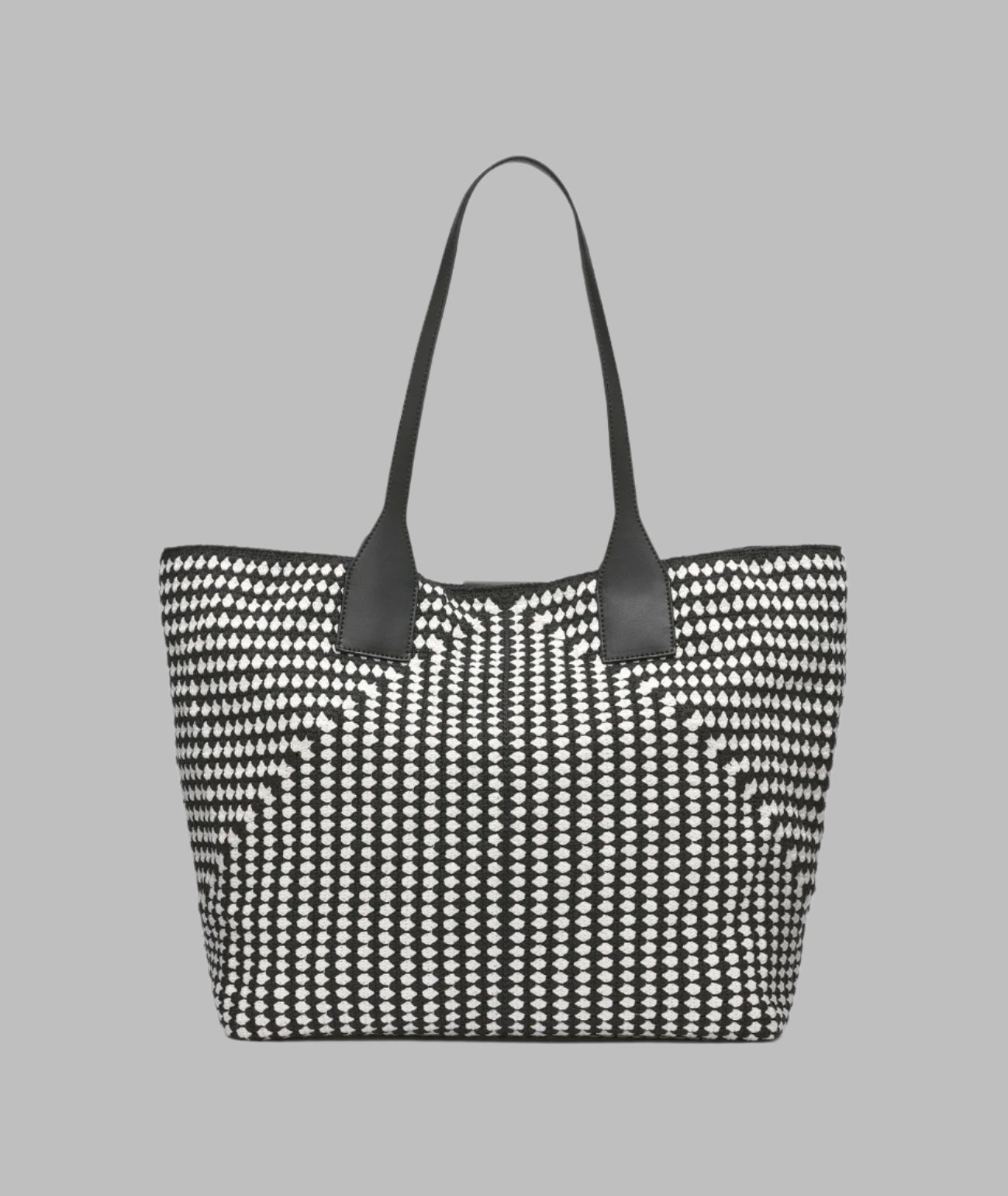 KarlLagerfeld Henriette crochet tote black/white