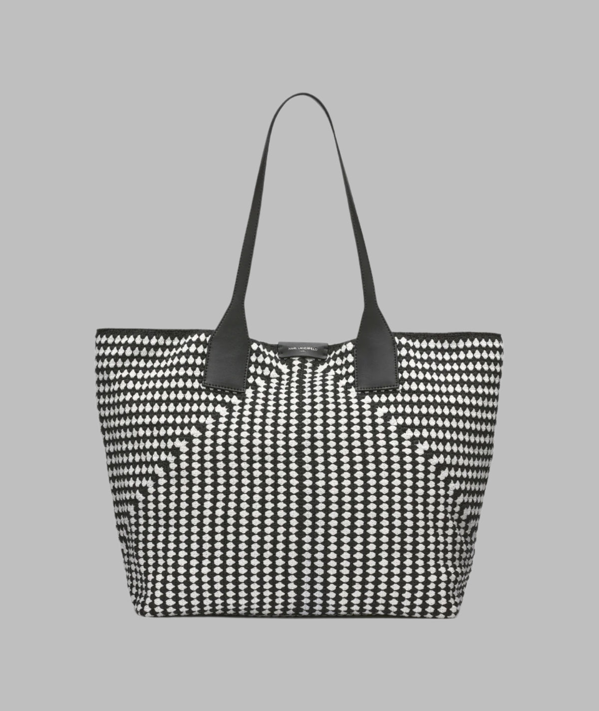 KarlLagerfeld Henriette crochet tote black/white